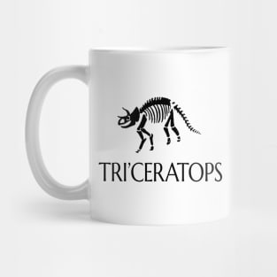 Triceratops - Late Cretaceous Fossil (Archaeology, Paleontology) Mug